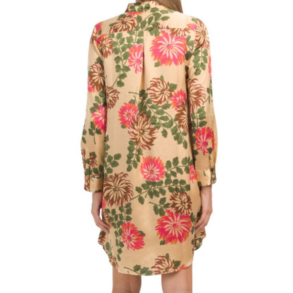 Flora Bea | Natalie Floral Midi Shirt Dress w/ Removable Waist Tie  | NWT - Picture 2 of 12
